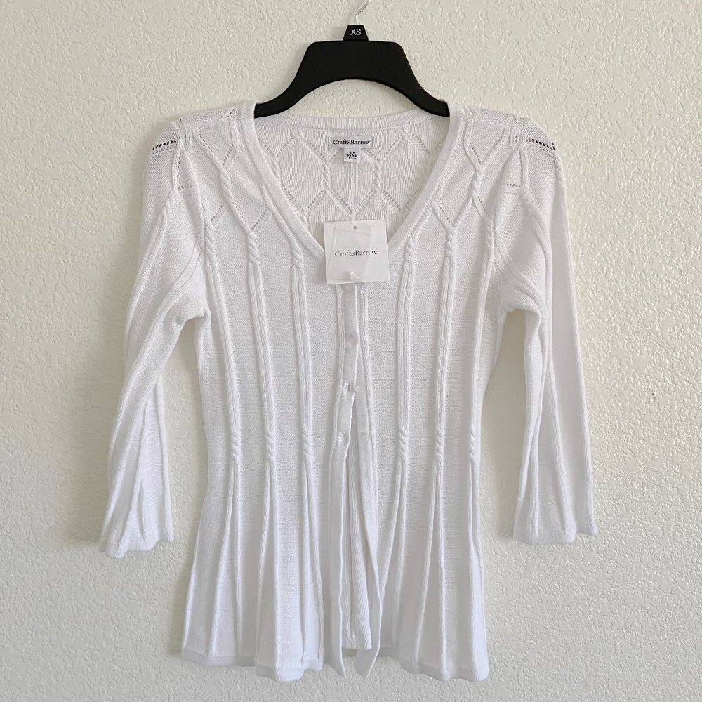 Elegant and Classy White Cardigan